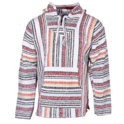Baja Joy Pull Over Hoodie Vintage Stripe