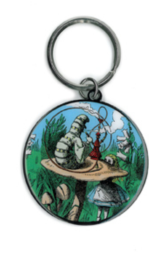 Alice and Smoking Caterpillar Keychain