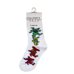Ladies' White Dancing Bear Grateful Dead Socks