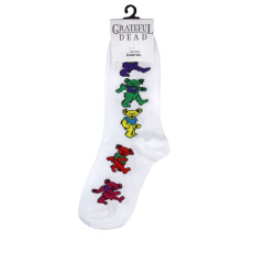 Men's White Dancing Bear Grateful Dead Socks