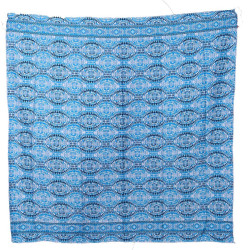 SIlky Square Scarf 42x42" Blue Tie Dye