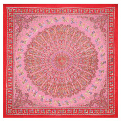 Red Dancers Sheer Cotton Scarf 39x40