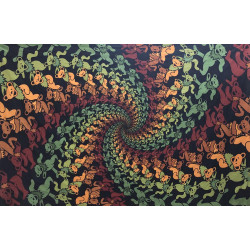 Grateful Dead Dancing Bears Wood Spiral Tapestry