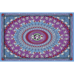 Grateful Dead Dancing Bears Mandala Mini Tapestry 30X45 - Art by Chris Pinkerton