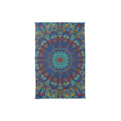3D Psychedelic Blue Burst Mini Tapestry 30x45 Art by Chris Pinkerton