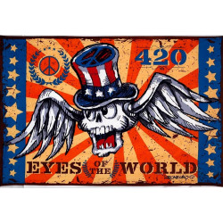 Eyes Of The World Mini Tapestry 30x45 - Artwork by Tony Reonegro