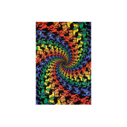 3D Grateful Dead Dancing Bears Spiral Mini Tapestry 30x45