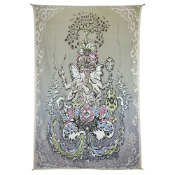 Ganesha Heady Art Print Tapestry 53x85 - Artwork by Mike DuBois