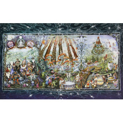 Forest Friends Heady Art Print Tapestry 53x85 - Artwork by Mike DuBois