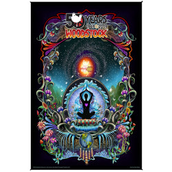 Woodstock We Are Stardust 50th Anniversary Heady Art Print Tapestry 53x85 - Artwork by Mike DuBois