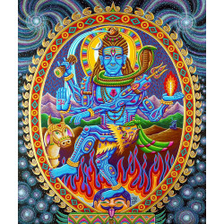 Natajaria Shiva Heady Art Print Tapestry 58x67 - Artwork by Chris Dyer