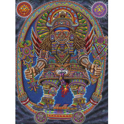 Spirit Warrior Heady Art Print Tapestry 58x75 - Artwork by Chris Dyer