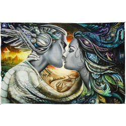 Enchanted Heady Art Print Tapestry 53x85 - Artwork by Randal Roberts
