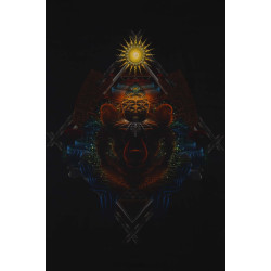 Karhu Alt Bear Heady Art Print Tapestry 53x85 - Artwork by Samuel Farrand