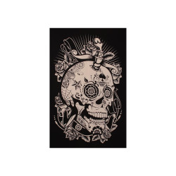 Zest For Life Skull Mini Tapestry 30x45" Black & White Zest For Life Skull Mini Tapestry 30x45" Black & White