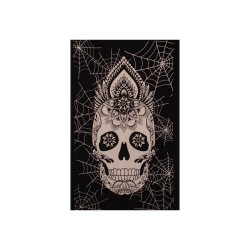 Zest For Life Skull Webs Mini Tapestry 30x45" Black & White Zest For Life Skull Webs Mini Tapestry 30x45" Black & White