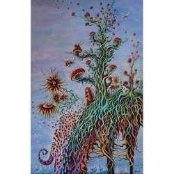 Lucid Garden Heady Art Print Tapestry 53x85 - Artwork by Mike DuBois