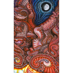 Akashic Kiss Heady Art Print Tapestry 53x85 - Artwork by Randal Roberts