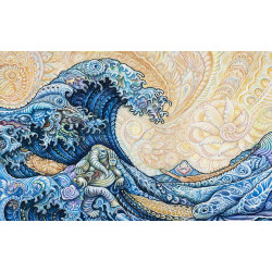 Great Wave Heady Art Print Tapestry 53x85 - Artwork by Randal Roberts