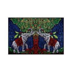 3D Elephant Tree Mini Tapestry 30x45 - Art by Chris Pinkerton