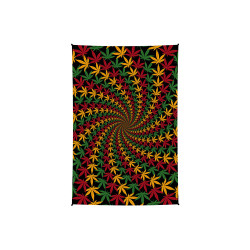 3D Rasta Leaf Spiral Mini Tapestry 30x45 - Art by Taylar McRee **SALE**