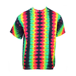 Tie Dyed T-Shirt Rasta Battery Tie Dyed T-Shirt Rasta Battery