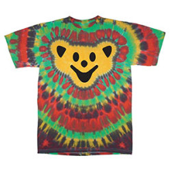 Tie Dyed T-Shirt Rasta Bear Head Tie Dyed T-Shirt Rasta Bear Head