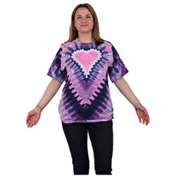Tie Dyed T-Shirt Purple/Pink Heart Tie Dyed T-Shirt Purple/Pink Heart