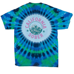 California Sober Wave Tie Dyed T-Shirt