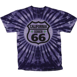 California Sober Rt 66 Tie Dyed T-Shirt