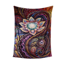 Flower Power Fleece Blanket Queen Size 60x80" *SALE*