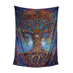 Tree Of Life Fleece Blanket Queen Size 60x80" *SALE*