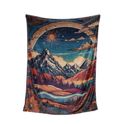 Starry Mountain Fleece Queen Size Blanket 60x80" *SALE*