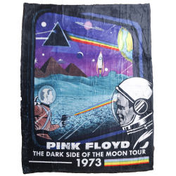 Pink Floyd Fleece Throw Blanket Dark Side Of The Moon Retro 50x60