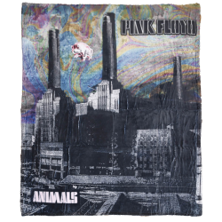 Pink Floyd Fleece Throw Blanket Animals Two Tone 50x60