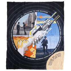 Pink Floyd Fleece Throw Blanket Wish You Were Here Record Label 50x60