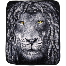 Rasta LIon Fleece Throw Blanket 50x60