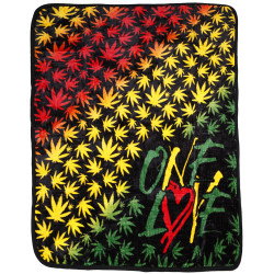 One Love Rasta Fleece Throw Blanket 50x60