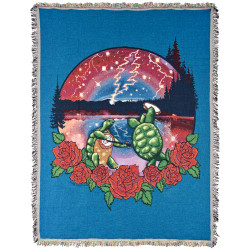 Grateful Dead Terrapin Lake Woven Cotton Blanket 53x69