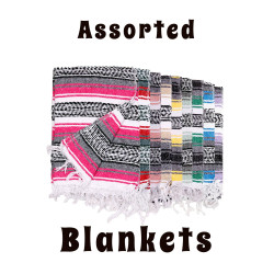 Mexican Falsa Blanket Assorted Colors 51x78"