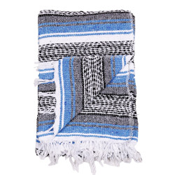 Mexican Falsa Blanket in Blue - 51x78"