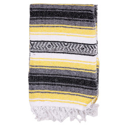 Mexican Falsa Blanket in Yellow - 51x78"