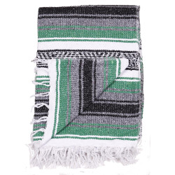 Mexican Falsa Blanket in Green - 51x78"