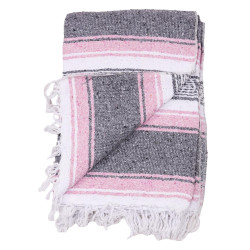 Mexican Falsa Blanket in Light Pink 51x78"