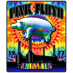 Pink Floyd Fleece Throw Blanket Animals 50x60