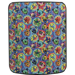 Grateful Dead Tie Dye Bear Splash Fleece Throw Blanket 50x60 Grateful Dead Tie Dye Bear Splash Fleece Throw Blanket 50x60
