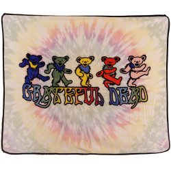Grateful Dead Pastel Dancing Bear Fleece Throw Blanket 50x60