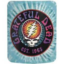 Grateful Dead Turquoise & Purple SYF Fleece Throw Blanket 50x60