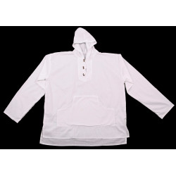 Blank White Lightweight Hooded Pullover for Tie-Dyeing 100% Cotton LARGE ONLY