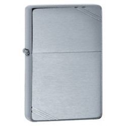 Brushed Chrome With Notches Zippo Lighter
